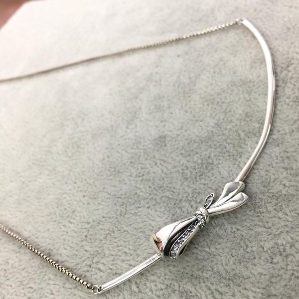 2019 100% 925 sterling silver classic sparkling bow necklace women charm fashion personality jewelry ing
2019 100% 925 sterling silver classic sparkling bow necklace women charm fashion personality jewelry ing