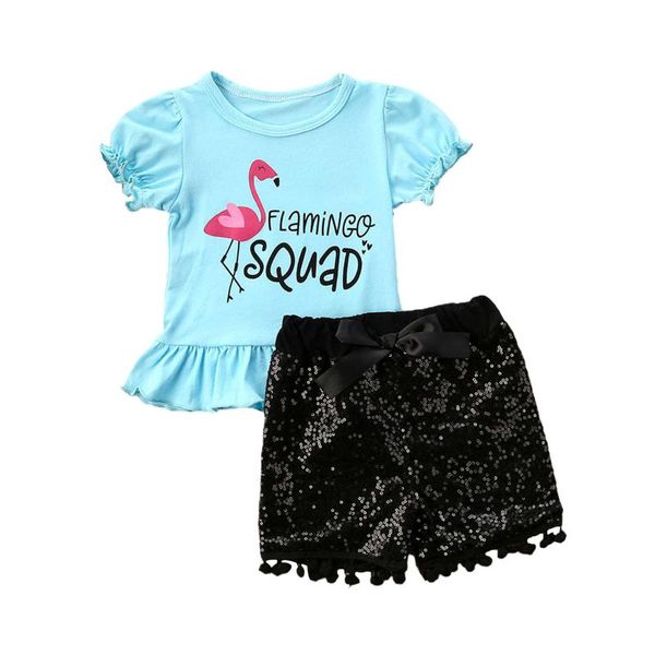 1-6y kid baby girls clothing sets ruffles sleeves t shirts + sequined shorts 2 pieces, White
1-6y kid baby girls clothing sets ruffles sleeves t shirts + sequined shorts 2 pieces, White