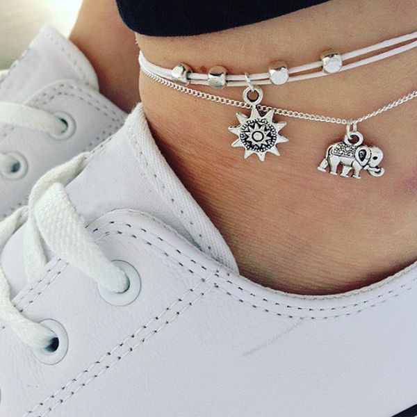 2 pcs/set fashion bohemian elephant tarot double layer leather anklet fashion jewelry beach accessories for women, Red;blue
2 pcs/set fashion bohemian elephant tarot double layer leather anklet fashion jewelry beach accessories for women, Red;blue