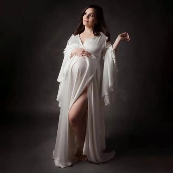 2020 new woman maternity lace off shoulder v neck long maxi dress gown for pregnant women pgraphy props openable dress, White
2020 new woman maternity lace off shoulder v neck long maxi dress gown for pregnant women pgraphy props openable dress, White