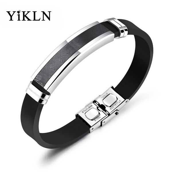 yikln brand fashion silicone men wrap bracelets & bangles 316l stainless steel punk design charm bracelet gift for boys oph1161, Golden;silver
yikln brand fashion silicone men wrap bracelets & bangles 316l stainless steel punk design charm bracelet gift for boys oph1161, Golden;silver
