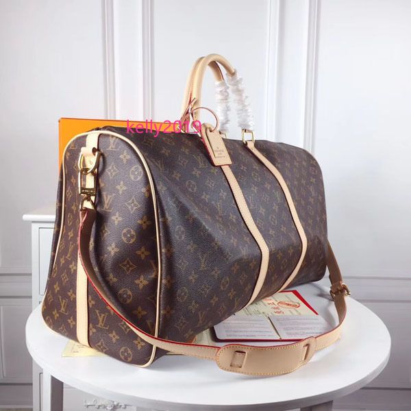 l keepall classic large capacity women travel bag 45cm 50cm 55cm v men shoulder duffel bags carry luggage handbag m41418 41416 m41414