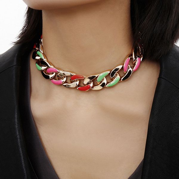 chunky vintage colorful geometric thick chain choker necklace women punk exaggerated chocker collar jewelry necklaces xr2747, Golden;silver
chunky vintage colorful geometric thick chain choker necklace women punk exaggerated chocker collar jewelry necklaces xr2747, Golden;silver
