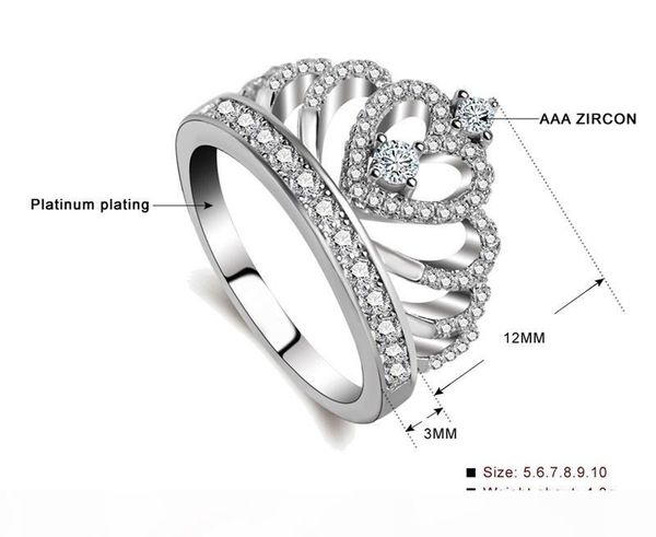 diamond ring luxury 925 sterling silver rings princess queen crown engagement ring luxury cz diamond authentic sterling silver jewelry kyra0, Slivery;golden
diamond ring luxury 925 sterling silver rings princess queen crown engagement ring luxury cz diamond authentic sterling silver jewelry kyra0, Slivery;golden
