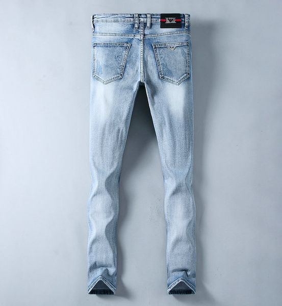amn designer brand mens jeans classic luxury cowboy pants street hip hop fashion patches worn slim wild light color jeans new, Blue
amn designer brand mens jeans classic luxury cowboy pants street hip hop fashion patches worn slim wild light color jeans new, Blue