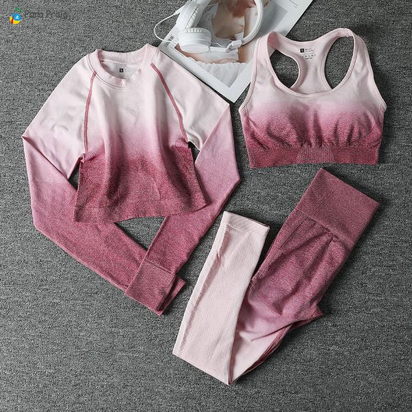 2020 gradient yoga set gradient sportswear breathable running suit fitness clothing women gym leggings workout clothes 3 pcs/set
2020 gradient yoga set gradient sportswear breathable running suit fitness clothing women gym leggings workout clothes 3 pcs/set
