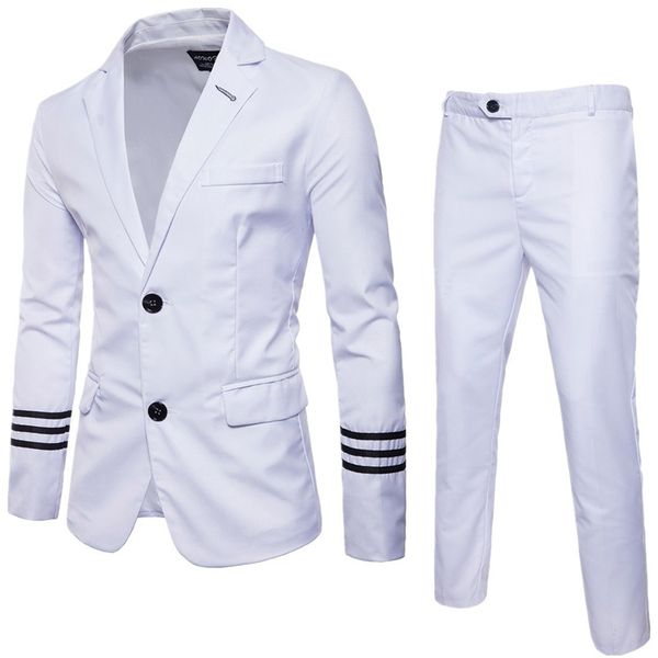 suit men 2020 new fashion casual two piece suit groom's man wedding two-button slim men's, White;black
suit men 2020 new fashion casual two piece suit groom's man wedding two-button slim men's, White;black