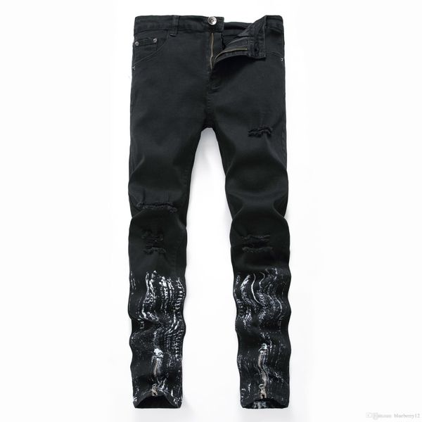 mens biker jeans high street wear zipper hole straight jeans mens stretch slim pants asian size 28-42, Blue
mens biker jeans high street wear zipper hole straight jeans mens stretch slim pants asian size 28-42, Blue