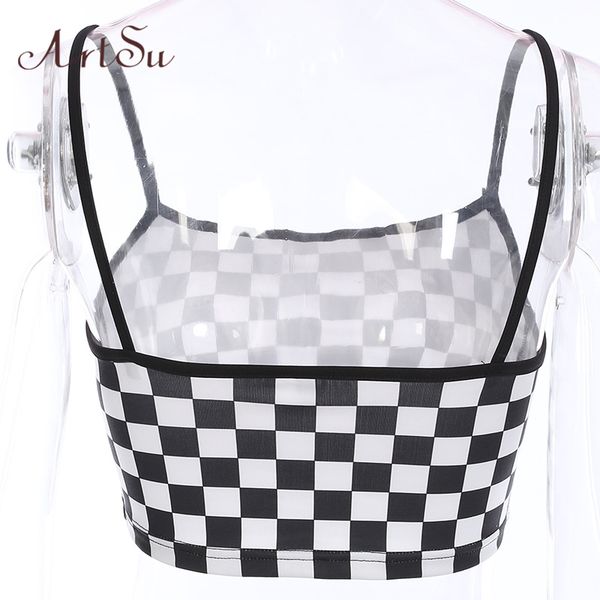 artsu sexy plaid обрезанные топ 2019 лето рукавов черный топы тис checkerboard camis streetwear тренировки asve20257, White
artsu sexy plaid обрезанные топ 2019 лето рукавов черный топы тис checkerboard camis streetwear тренировки asve20257, White