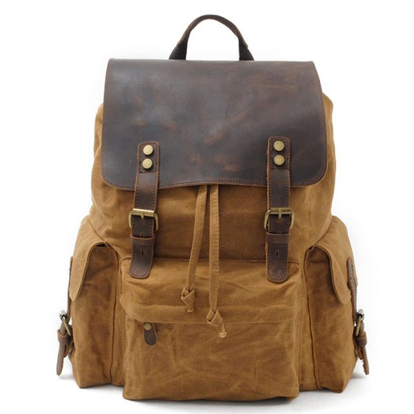 luxury canvas leather backpacks large capacity waterproof vintage daypacks retro school bag teenager
luxury canvas leather backpacks large capacity waterproof vintage daypacks retro school bag teenager