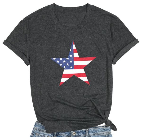 american flag star print short sleeve t-shirt fashion lady t-shirts casual o neck t shirt girls gift, White
american flag star print short sleeve t-shirt fashion lady t-shirts casual o neck t shirt girls gift, White