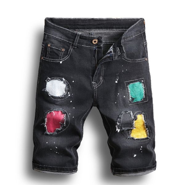 kimsere men summer ripped short jeans with patches fashion patched distressed denim shorts for man straight fit size 28-38, Blue
kimsere men summer ripped short jeans with patches fashion patched distressed denim shorts for man straight fit size 28-38, Blue