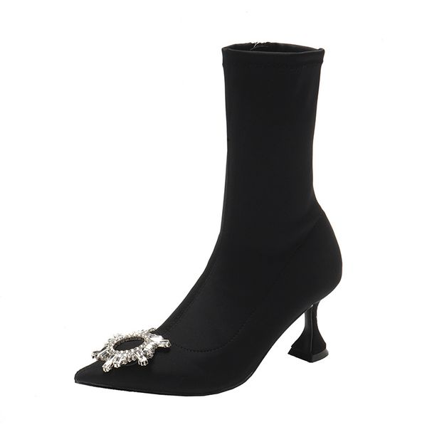 pointed toe socks boots women winter sun buckle crystal high heels boots shoes female stretch ankle plush warm big size 42, Black
pointed toe socks boots women winter sun buckle crystal high heels boots shoes female stretch ankle plush warm big size 42, Black