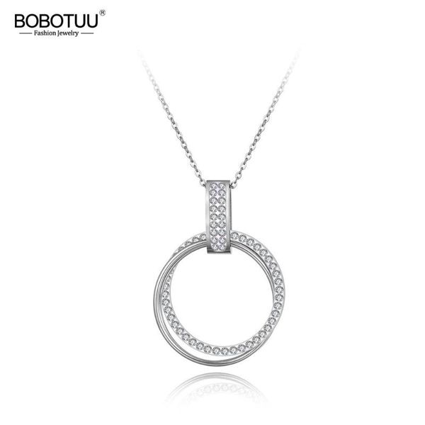 bobotuu new pave setting rhinestone double circle pendant necklaces for women stainless steel wedding necklace jewelry bn19071, Silver
bobotuu new pave setting rhinestone double circle pendant necklaces for women stainless steel wedding necklace jewelry bn19071, Silver