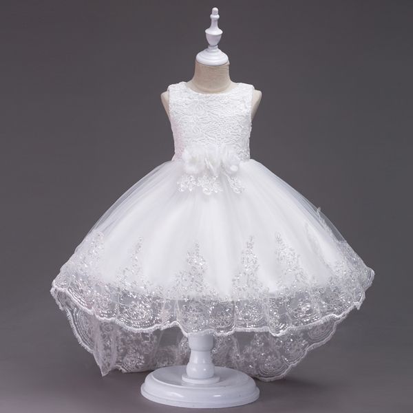 high low flower girl dresses with flower 2020 lace embroidery kids prom gowns communion dress, White;blue
high low flower girl dresses with flower 2020 lace embroidery kids prom gowns communion dress, White;blue