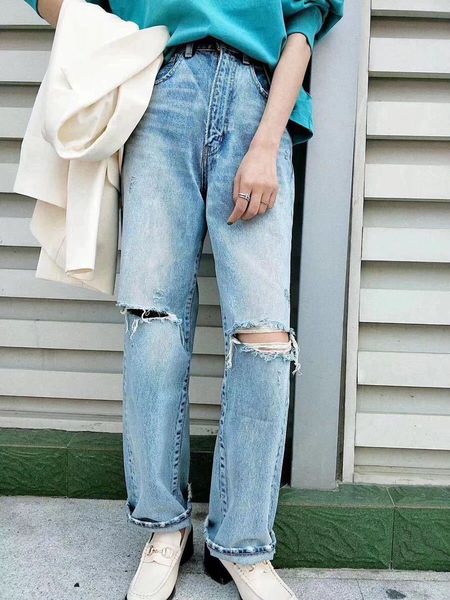 mens designer japanese and korean style home 2020 spring new high waist hole straight casual jeans long pants xxxdss11-0330, Blue
mens designer japanese and korean style home 2020 spring new high waist hole straight casual jeans long pants xxxdss11-0330, Blue
