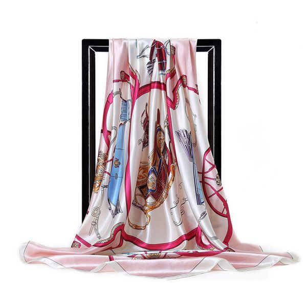 european and american big-name pumpkin horse ingot pattern 90cm * 90com large square scarf simulation silk scarf female, Blue;gray
european and american big-name pumpkin horse ingot pattern 90cm * 90com large square scarf simulation silk scarf female, Blue;gray