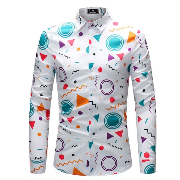 designer geometric print mens shirt fashion long sleeve casual shirt irregular pattern print single breasted clothes, White;black
designer geometric print mens shirt fashion long sleeve casual shirt irregular pattern print single breasted clothes, White;black
