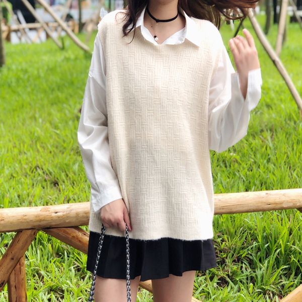2019 new spring autumn wool sweater vest women sleeveless o-neck knitted vest female casual tank pullover oversize girls, Black;white
2019 new spring autumn wool sweater vest women sleeveless o-neck knitted vest female casual tank pullover oversize girls, Black;white