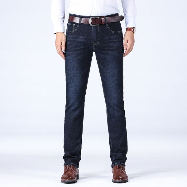2019 parallel fruit spring new style business middle-aged straight-cut men's jeans slim fit loose micro elastic-mid-rise pants, Blue
2019 parallel fruit spring new style business middle-aged straight-cut men's jeans slim fit loose micro elastic-mid-rise pants, Blue