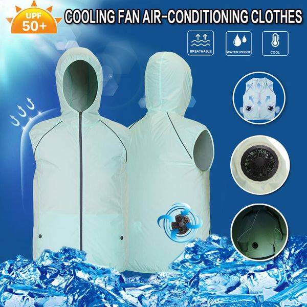 summer men jacket sleeveless cooling fan air conditioning heatstroke vest coat outdoor working reflective vest size s-4xl, Gray
summer men jacket sleeveless cooling fan air conditioning heatstroke vest coat outdoor working reflective vest size s-4xl, Gray