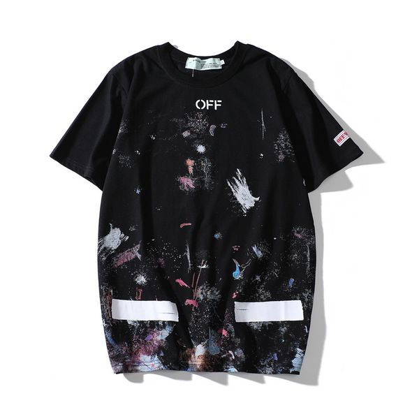 19ss summer t shirt wave of brand of black white flame jointly ow men and women loose short-sleeved t-shirt
19ss summer t shirt wave of brand of black white flame jointly ow men and women loose short-sleeved t-shirt