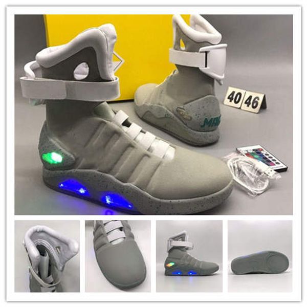 laces air mag back to the future sneakers marty mcfly's led shoes glow in the dark gray boots mcflys sneakers with box size40-46, Black
laces air mag back to the future sneakers marty mcfly's led shoes glow in the dark gray boots mcflys sneakers with box size40-46, Black