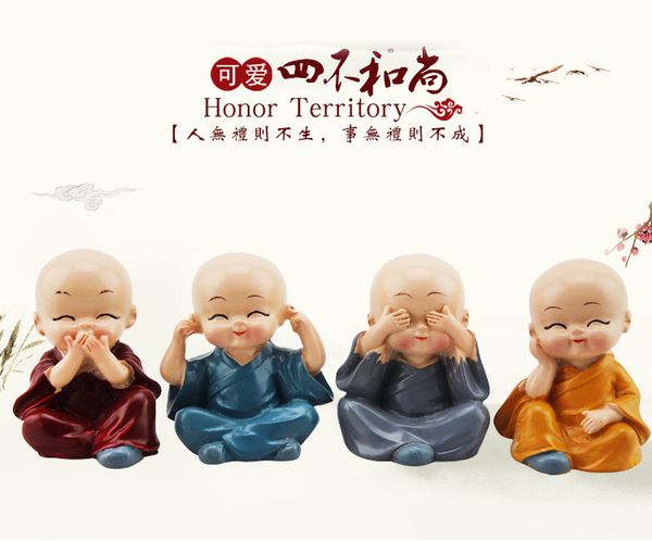 4pcs four little cute kongfu monk car interior display decoration car seat ornament home lovely decor dolls
4pcs four little cute kongfu monk car interior display decoration car seat ornament home lovely decor dolls