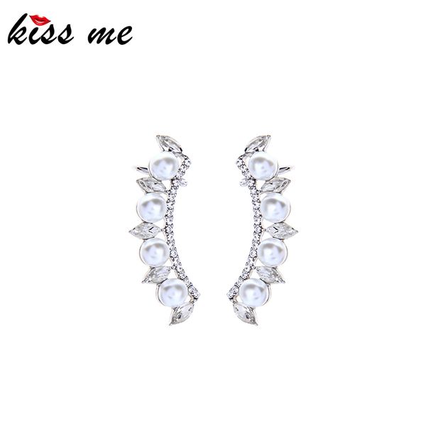 kissme elegant women stud earrings delicate crystal imitation pearl wings earrings auricle clip 2020 fashion jewelry accessories, Golden;silver
kissme elegant women stud earrings delicate crystal imitation pearl wings earrings auricle clip 2020 fashion jewelry accessories, Golden;silver