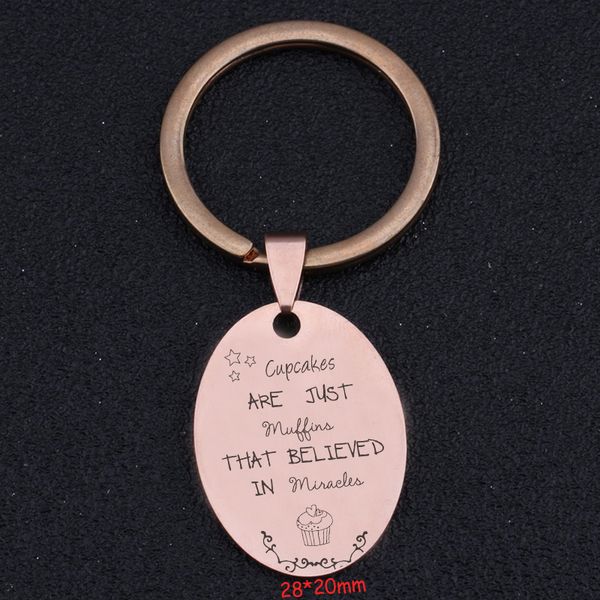 trendy style keychain engraved cupcakes are just muffins that believed in miracles wanderlust key fobs fashion oval key ring, Silver
trendy style keychain engraved cupcakes are just muffins that believed in miracles wanderlust key fobs fashion oval key ring, Silver