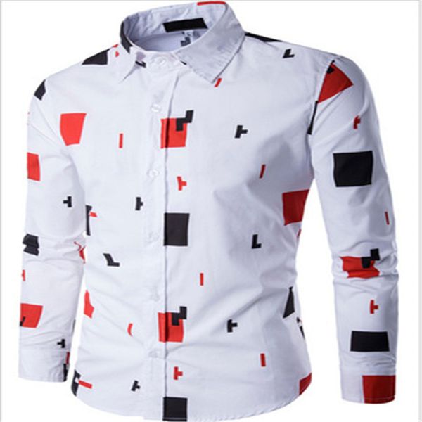 slim fit printed long sleeve business men shirt casual fashion comfortable cotton camisas masculina, White;black
slim fit printed long sleeve business men shirt casual fashion comfortable cotton camisas masculina, White;black