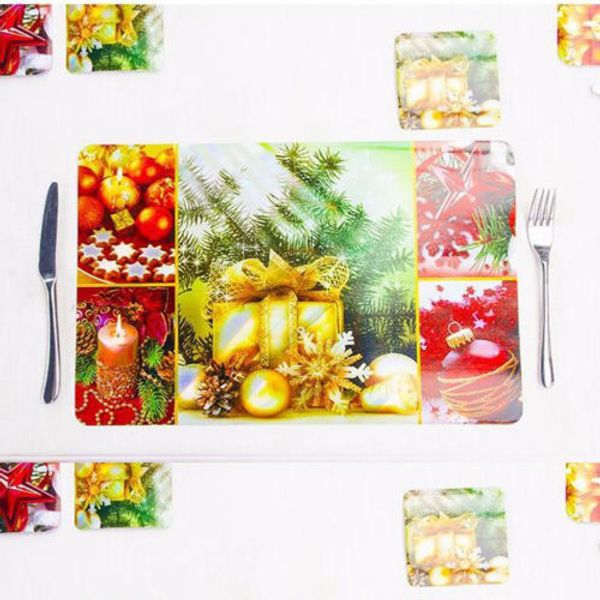 1set/6pcs christmas dinning placemat table place mat holiday party dinner decor 
1set/6pcs christmas dinning placemat table place mat holiday party dinner decor