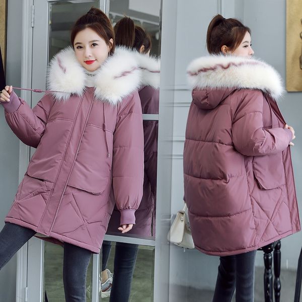 mid-length korean-style fashion down padded winter hooded cotton jacket women's loose-fit jacket padded jacket, Black
mid-length korean-style fashion down padded winter hooded cotton jacket women's loose-fit jacket padded jacket, Black