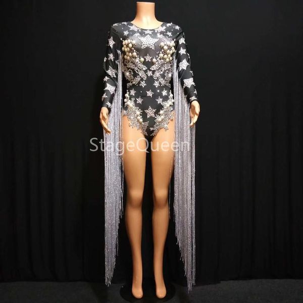 women fringed crystals outfit jazz dj costume rhinestone bodysuit black singer dancer nightclub stage party prom bodysuit, Black;white
women fringed crystals outfit jazz dj costume rhinestone bodysuit black singer dancer nightclub stage party prom bodysuit, Black;white
