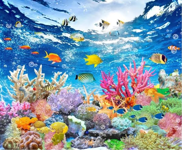 ultra hd underwater world wall mural 3d wallpaper 3d wall papers for tv backdrop
