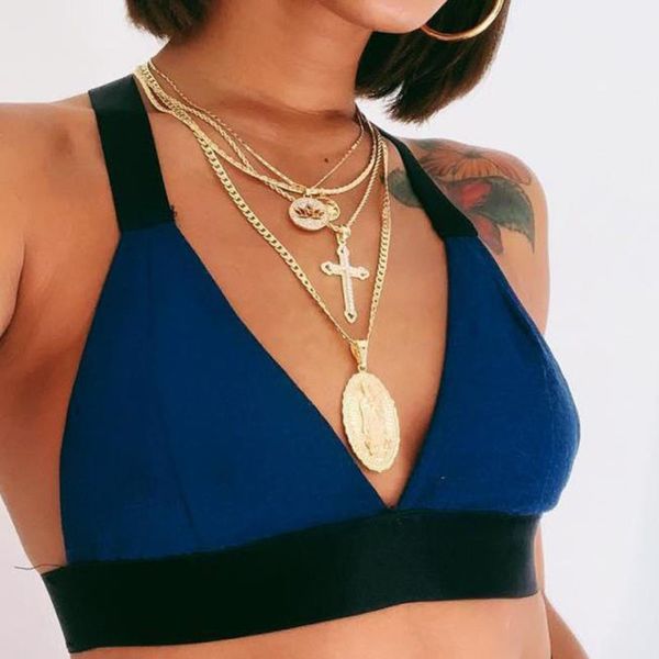 statement gold coin pendant layered chain big corss necklace set gifts for women egirl friends accessories jewelry, Silver
statement gold coin pendant layered chain big corss necklace set gifts for women egirl friends accessories jewelry, Silver