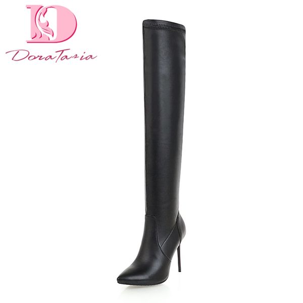 doratasia over the knee boots women quality pu thin high heels shoes woman stretch boots woman plus size 33-46, Black
doratasia over the knee boots women quality pu thin high heels shoes woman stretch boots woman plus size 33-46, Black