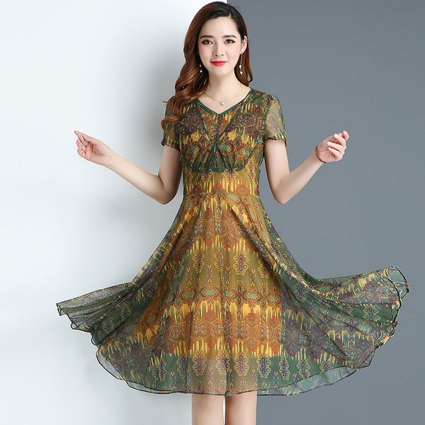 middle-aged mum costume summer dress 2019 new print elegant chiffon dress slim plus size 5xl women party, Black;gray
middle-aged mum costume summer dress 2019 new print elegant chiffon dress slim plus size 5xl women party, Black;gray