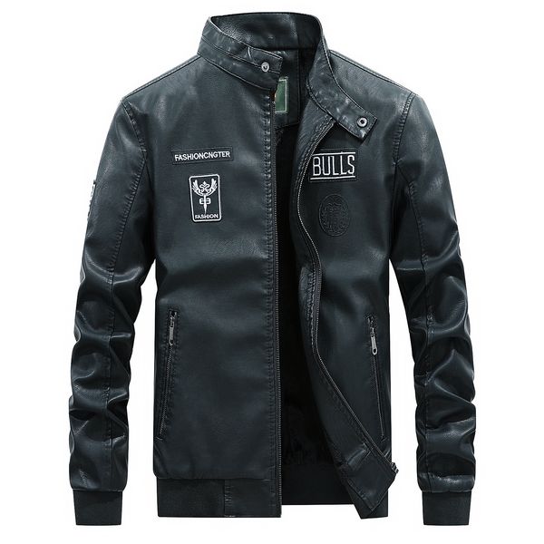 autumn & winter new style men's pu leather plus velvet loose-fit men's jacket pu leather, Black
autumn & winter new style men's pu leather plus velvet loose-fit men's jacket pu leather, Black