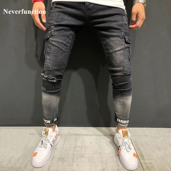 dropshipping man personality multi-pocket cargo skinny biker stretch jeans knee ripped distressed vintage motorcycle denim pants, Blue
dropshipping man personality multi-pocket cargo skinny biker stretch jeans knee ripped distressed vintage motorcycle denim pants, Blue