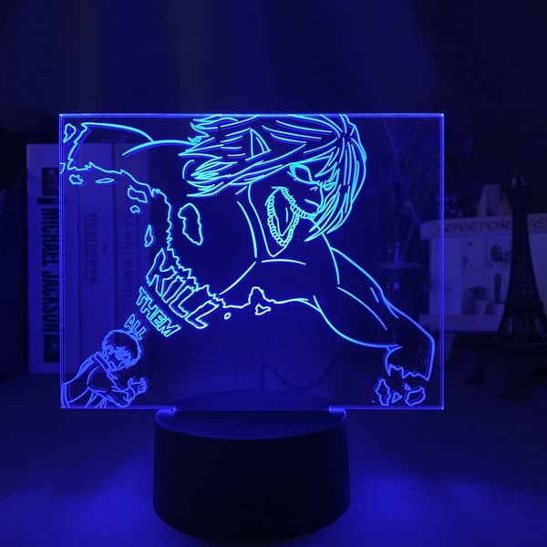 3d night light eren yeager titan nightlight for kids bedroom decor light color changing table night lamp attack on titan gift
3d night light eren yeager titan nightlight for kids bedroom decor light color changing table night lamp attack on titan gift