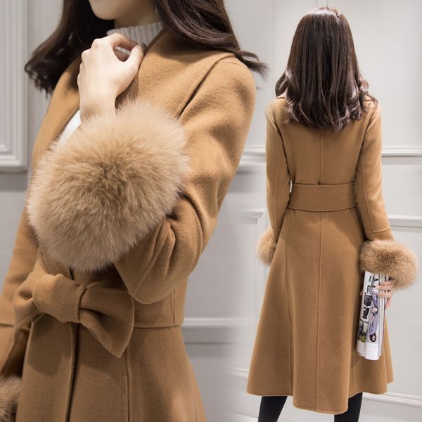 office lady belt slim long wool coat turn-down collar wool blend coat and jacket solid pockets women coats autumn winter, Black
office lady belt slim long wool coat turn-down collar wool blend coat and jacket solid pockets women coats autumn winter, Black