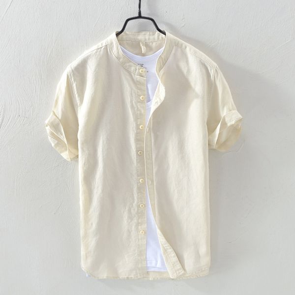 2019 summer men's pure linen casual short sleeve shirt loose art-fan flax shirt mens -3xl stand collar shirts male, White;black
2019 summer men's pure linen casual short sleeve shirt loose art-fan flax shirt mens -3xl stand collar shirts male, White;black