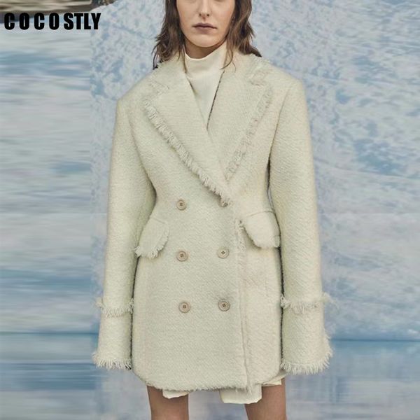 2020 korean style tweed blazer women's suit 2020 new tweed jackets fringed double breasted suit jacket coat jaqueta feminina, White;black
2020 korean style tweed blazer women's suit 2020 new tweed jackets fringed double breasted suit jacket coat jaqueta feminina, White;black