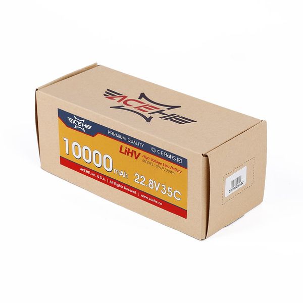 acehe 22.8v 10000mah 35c 6s1p 228wh xt60 штепсельной вилки высокого напряжения lipo батареи
acehe 22.8v 10000mah 35c 6s1p 228wh xt60 штепсельной вилки высокого напряжения lipo батареи