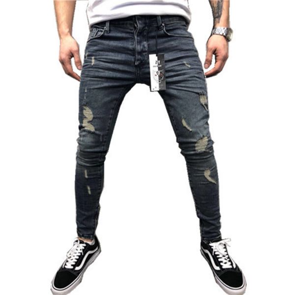 long pencil pants ripped jeans slim spring men's fashion thin skinny jeans men's hip hop pants clothes clothing, Blue
long pencil pants ripped jeans slim spring men's fashion thin skinny jeans men's hip hop pants clothes clothing, Blue