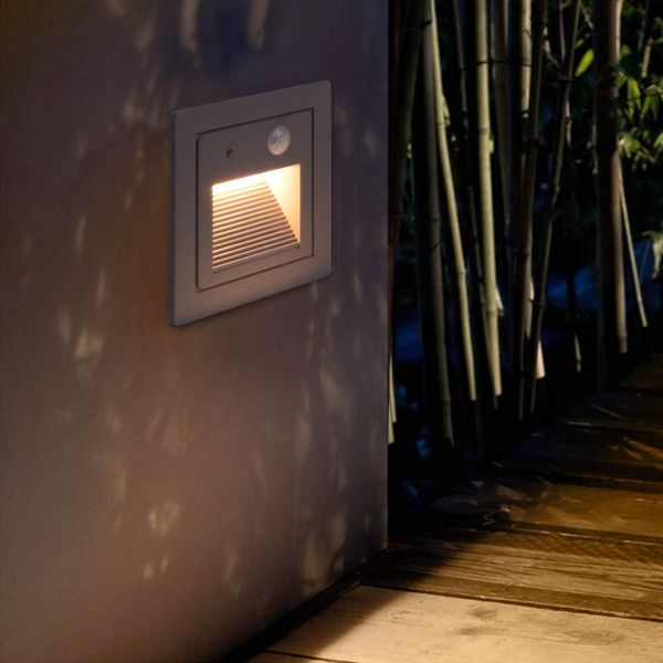 recessed wall sconce light led stair light pir motion detector+light sensor 2.5w ac110-240v ip65 waterproof foot lamp step
recessed wall sconce light led stair light pir motion detector+light sensor 2.5w ac110-240v ip65 waterproof foot lamp step
