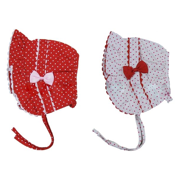 2 pcs infant newborn girl baby polka dot bucket sun hat cap beanie headband, red & white, Yellow
2 pcs infant newborn girl baby polka dot bucket sun hat cap beanie headband, red & white, Yellow