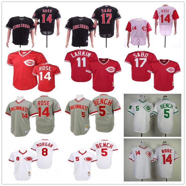 cincinnati 14 pete rose 5 johnny bench 11 barry larkin 17 chris sabo vintage 1976 1969 1990 stitched baseball jerseys, Blue;black
cincinnati 14 pete rose 5 johnny bench 11 barry larkin 17 chris sabo vintage 1976 1969 1990 stitched baseball jerseys, Blue;black