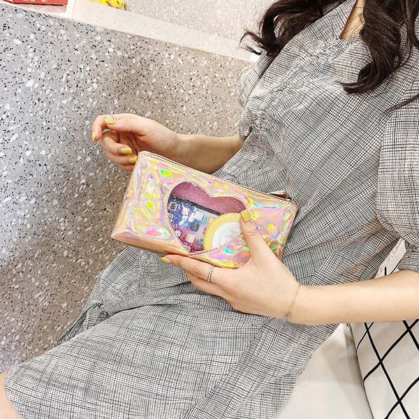 fashion harajuku ladies laser holding a heart-shaped lipstick storage bags exquisite pvc candy color square cosmetic bags
fashion harajuku ladies laser holding a heart-shaped lipstick storage bags exquisite pvc candy color square cosmetic bags